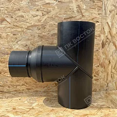 Тройник сварной ПНД ПЭ100 переходной 630х315 мм SDR 21